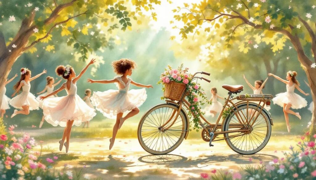 Community engagement through dance and cycling activities.